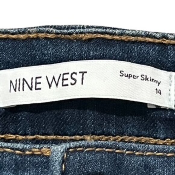 Nine West Women’s Jeans Size 14 Super Skinny Dark Wash Denim Pants - Picture 10 of 10
